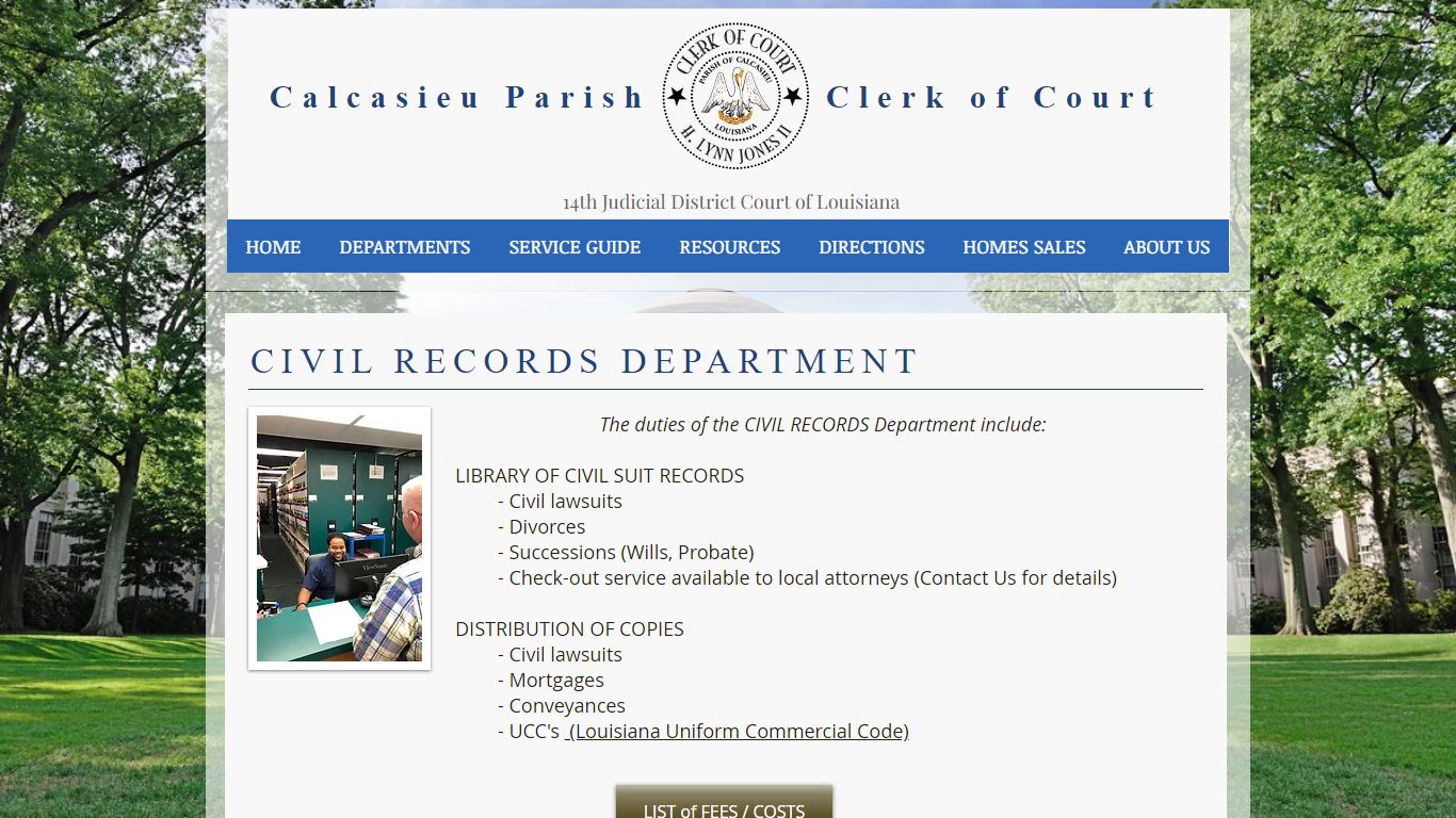 CIVIL RECORDS | Calclerk - Calcasieu Parish Clerk of Court