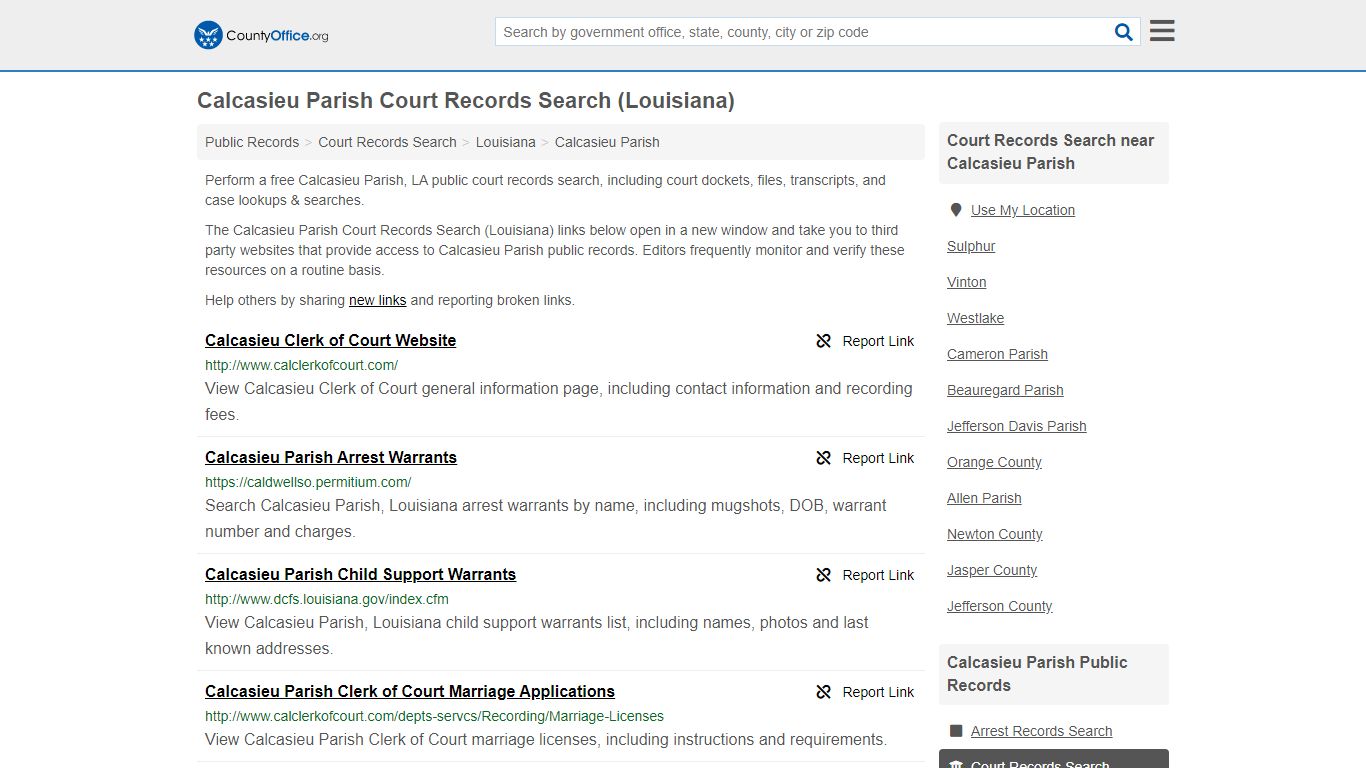 Court Records Search - Calcasieu Parish, LA (Adoptions ...